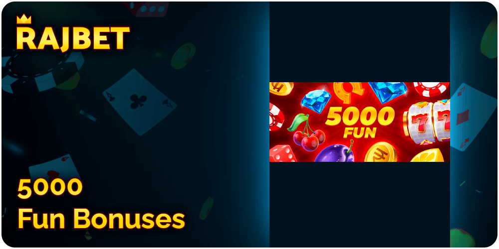 5000 Fun Bonuses at Rajbet - Bet in Demo mode