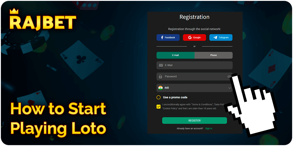 How to Join Rajbet Casino