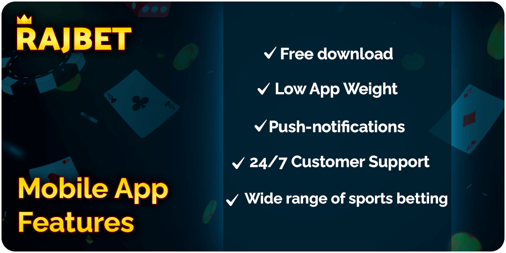 Rajbet Mobile App Features