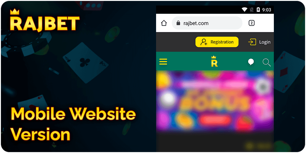 Rajbet Mobile Website Version