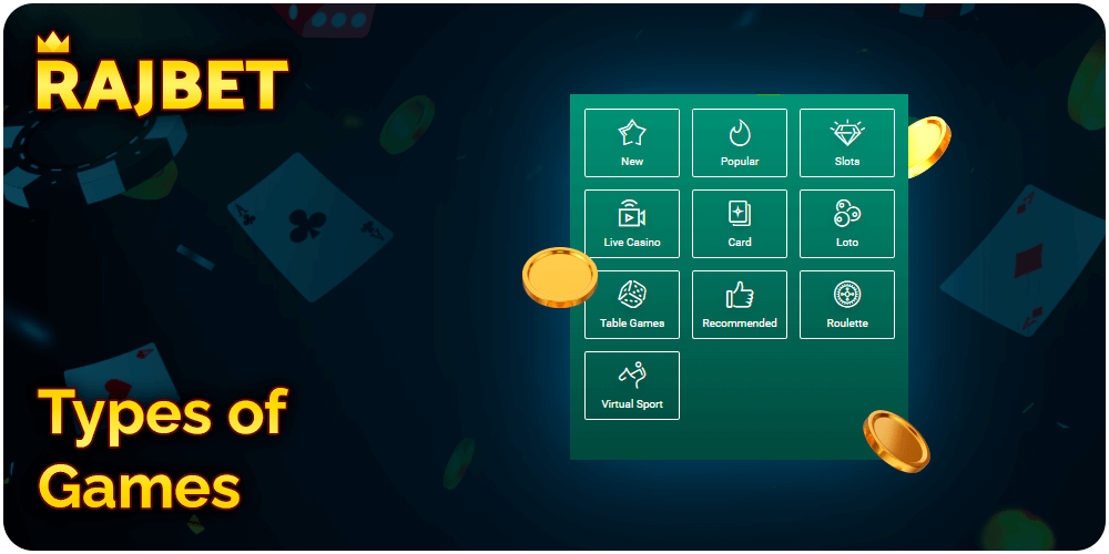 Rajbet offer various types of casino games